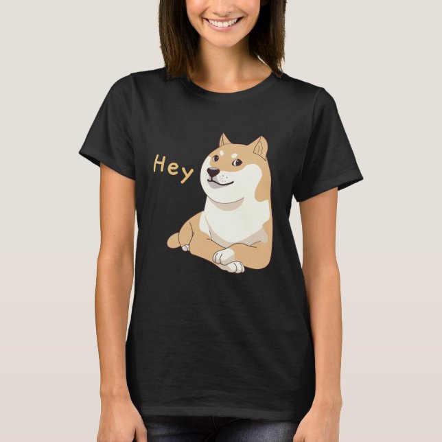 Hey Doge Meme Crossed Arm Shiba Inu Cute Dog T-Shirt (Front)