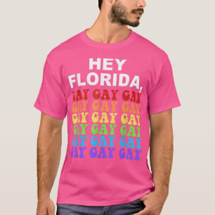 Hey Florida Say Gay Night LGBTQ Rainbow Pride T-Shirt