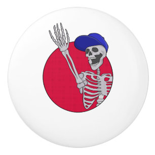 Hey Friends Cool and Funny Skeleton Ceramic Knob