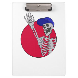 Hey Friends Cool and Funny Skeleton Clipboard