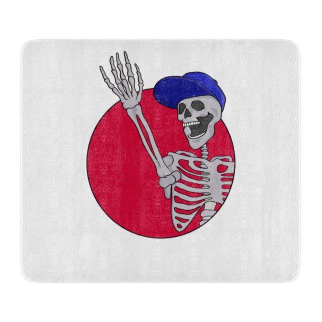 Hey Friends Cool and Funny Skeleton Cutting Board (Front)