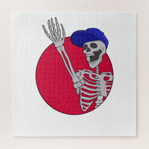 Hey Friends Cool and Funny Skeleton Jigsaw Puzzle