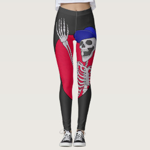 Hey Friends Cool and Funny Skeleton Leggings
