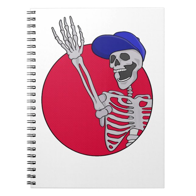 Hey Friends Cool and Funny Skeleton Notebook (Front)
