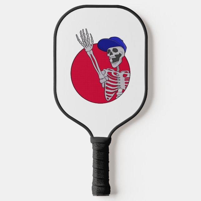 Hey Friends Cool and Funny Skeleton Pickleball Paddle (Front)
