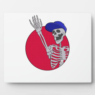 Hey Friends Cool and Funny Skeleton Plaque