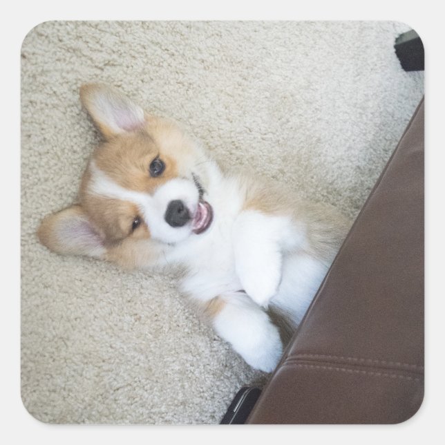 hey girl square sticker (Front)