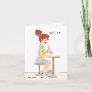 Hey Girlfriend Note Card