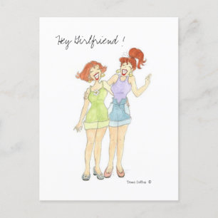 Hey Girlfriend Postcard