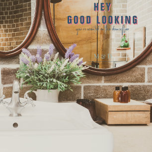 Hey Good Looking Wedding Monogram Window Cling