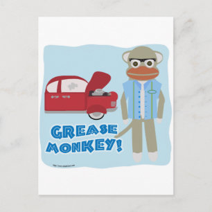 Hey Grease Monkey Postcard
