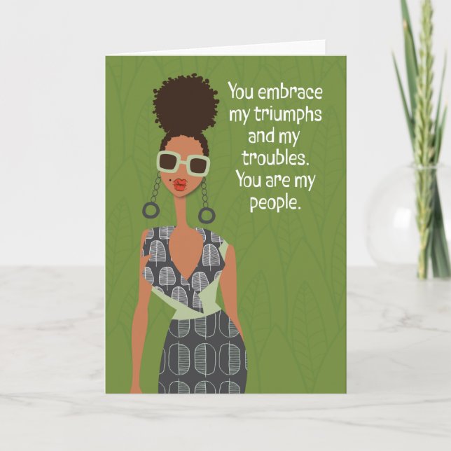 Hey Gurl Hey - You embrace my triumphs Thank You Card (Front)