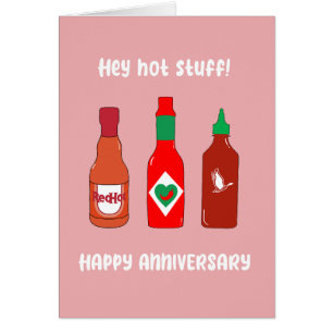 Hey Hot Sauce Anniversary Card