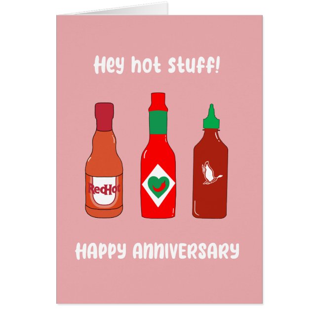 Hey Hot Sauce Anniversary Card (Front)