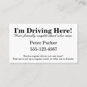Hey! I'm Driving Here! Business Card