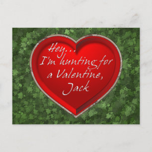 Hey...I'm Hunting For A Valentine, Jack Holiday Postcard