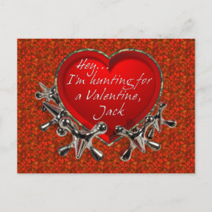 Hey...I'm Hunting For A Valentine, Jack Holiday Postcard