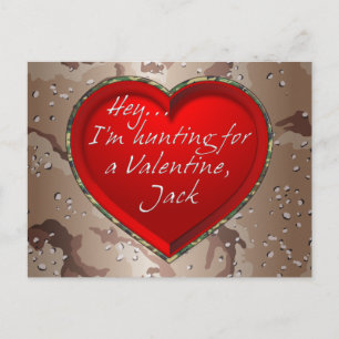 Hey...I'm Hunting For A Valentine, Jack Holiday Postcard