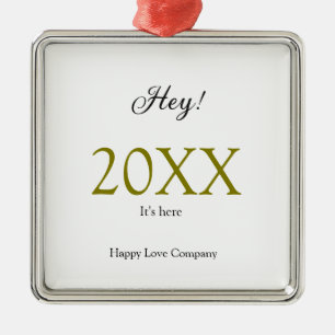Hey it's new year add year gold black simple. Mini Metal Tree Decoration