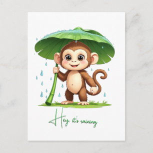 Hey' It's Raining Postcard