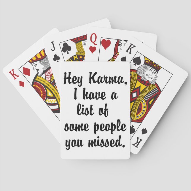 Hey Karma… Playing Cards (Back)