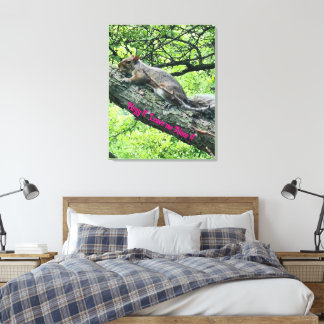 Hey! Leave me Alone! Annoyed Squirrel  Canvas Print
