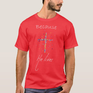 Hey Lives Jesus God Cross Faith Church T-Shirt