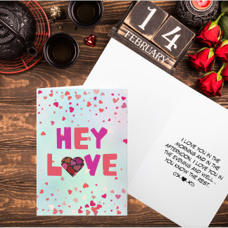 Hey Love Valentine's Day Holiday Card