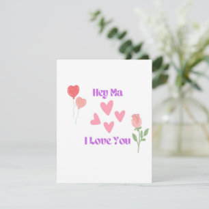 Hey Ma, I Love You on a  Holiday Card