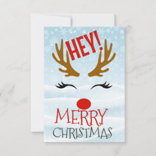 Hey! Merry Christmas Thank You Card