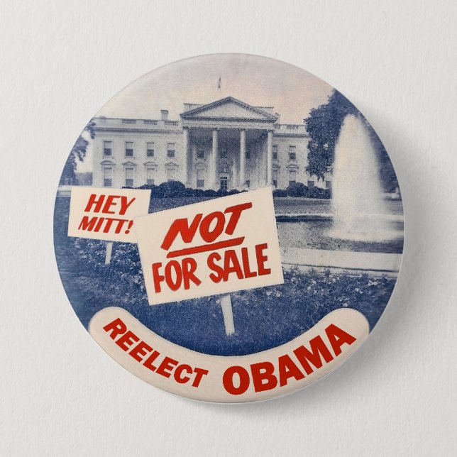 Hey Mitt ReElect Obama 7.5 Cm Round Badge (Front)