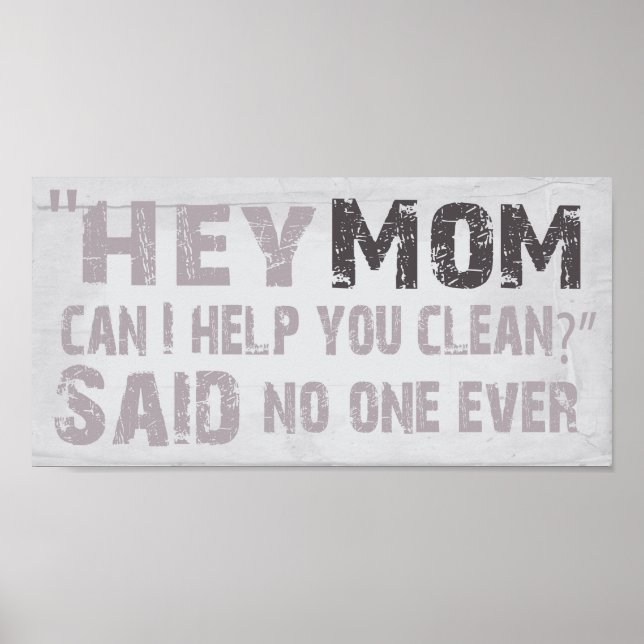 "Hey Mum" Poster (Front)