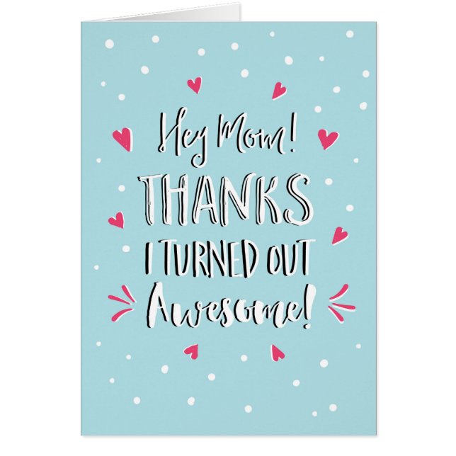 Hey mum thanks Mother's Day Card (Front)