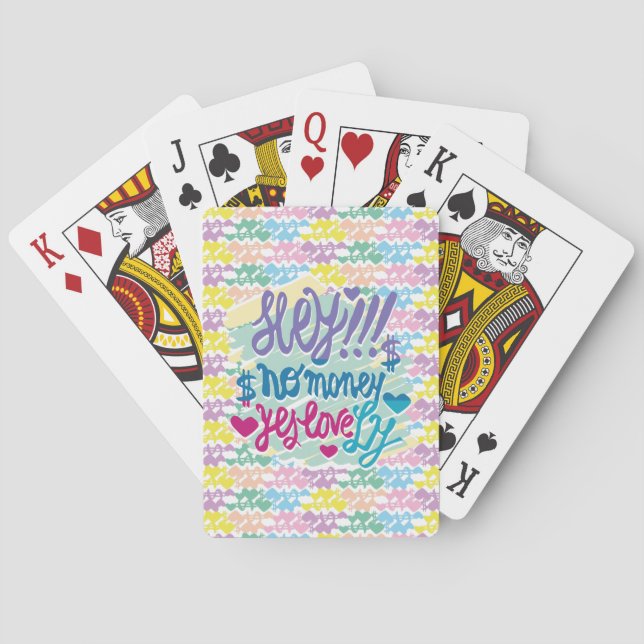 HEY!! NO MONEY YES LOVE(LOVELY) BY MASANSER PLAYING CARDS (Back)