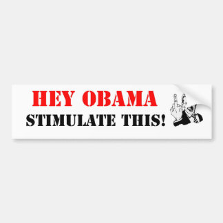 Hey Obama Stimulate This! Bumper Sticker