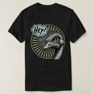Hey Ostrich Cartoon Bubble Tee