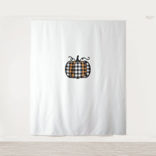Hey Pumpkin Buffalo Plaid for Fall Autumn Thanksgi Tapestry