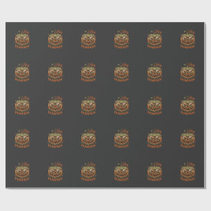 Hey Pumpkin Halloween Jack Lantern Glasses Mustach Wrapping Paper
