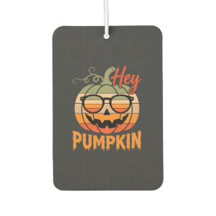 Hey Pumpkin Retro Halloween Sunglasses Car Air Freshener