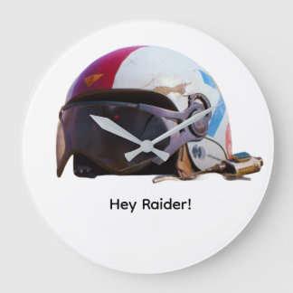 Hey Raider! Time To Go Topside. Large Clock