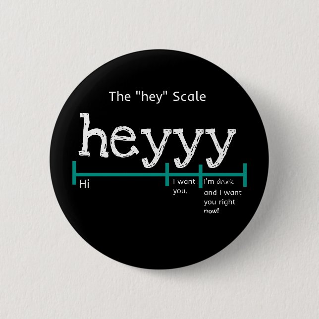 Hey Scale Heyyy Funny 6 Cm Round Badge (Front)