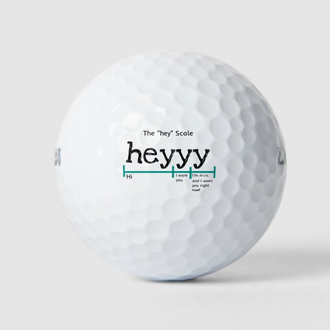 Hey Scale Heyyy Funny Golf Balls (Front)