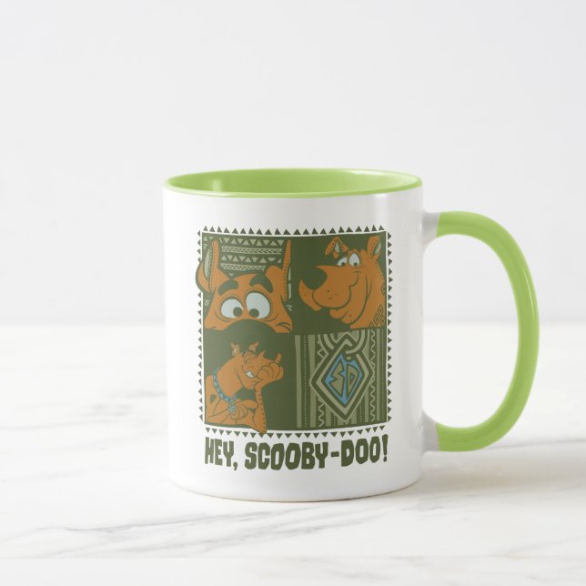 Hey Scooby-Doo Tribal Square Graphic Mug (Right)