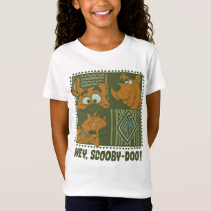 Hey Scooby-Doo Tribal Square Graphic T-Shirt