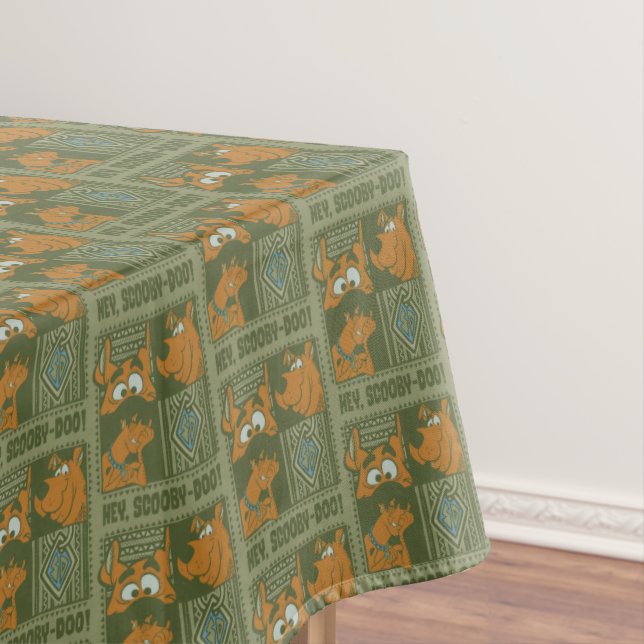 Hey Scooby-Doo Tribal Square Graphic Tablecloth (In Situ)
