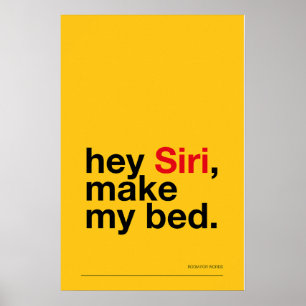 HEY SIRI, MAKE MY BED – Bedroom Wall Art