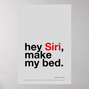 HEY SIRI, MAKE MY BED – Bedroom Wall Art
