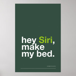 HEY SIRI, MAKE MY BED – Bedroom Wall Art
