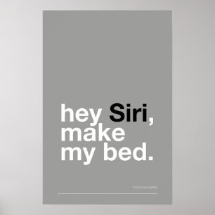 HEY SIRI, MAKE MY BED – Bedroom Wall Art