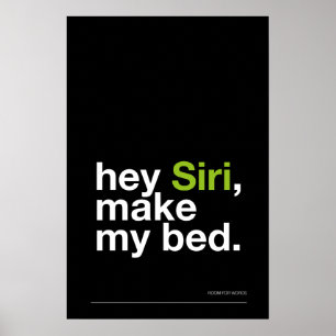 HEY SIRI, MAKE MY BED – Bedroom Wall Art